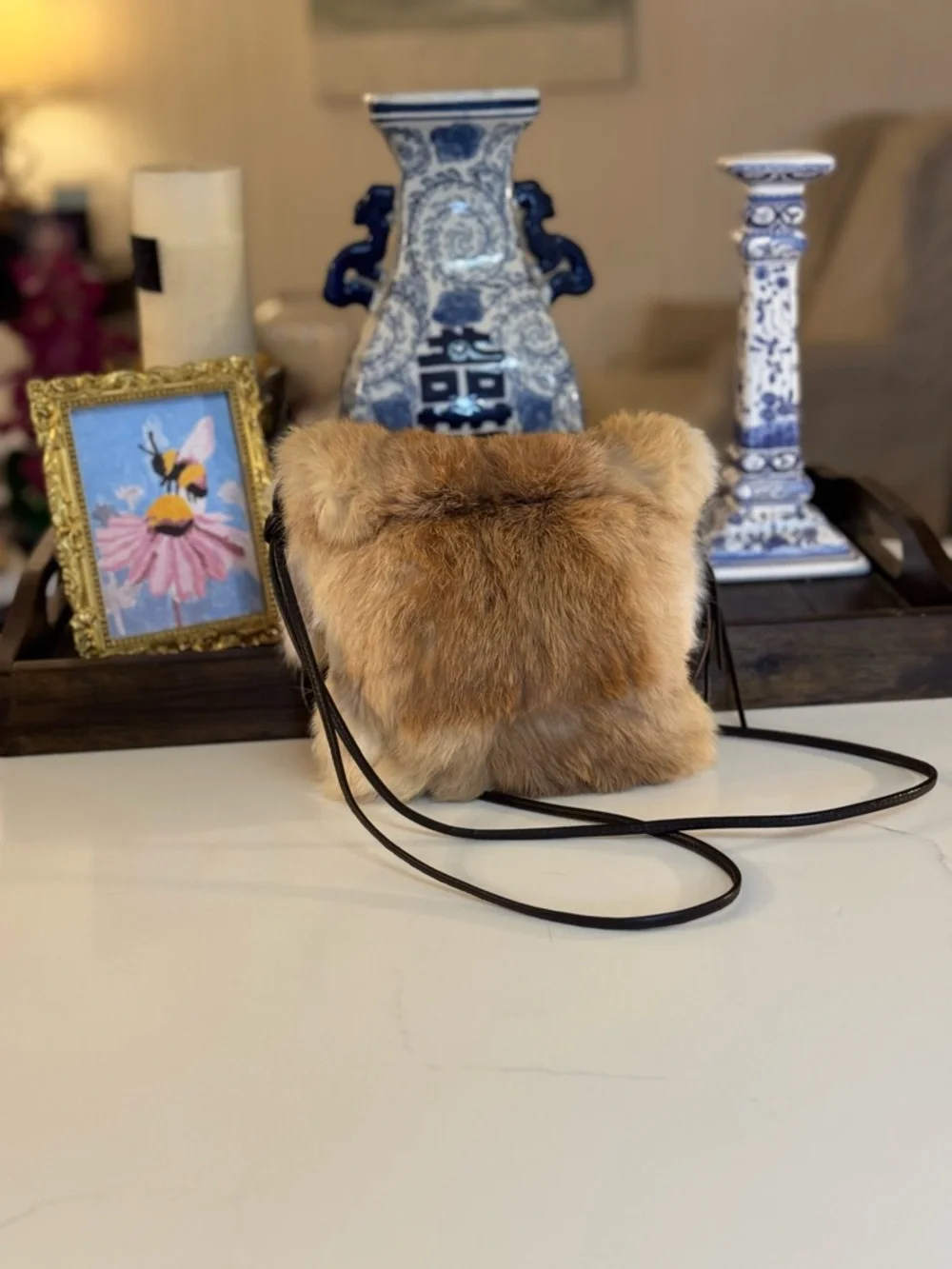 🤎 GENUINE RABBIT FUR SHOULDER BAG BY EXPRESS MADE IN AUSTRALIA!